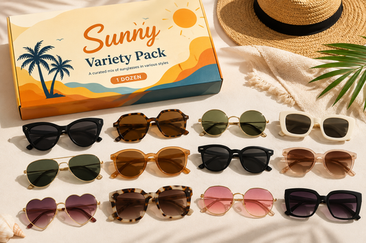 Sunny Variety Pack (a curated mix of sunglasses in various styles, 1 dozen)